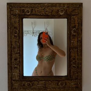 With Jean checkered bikini set — new with lining